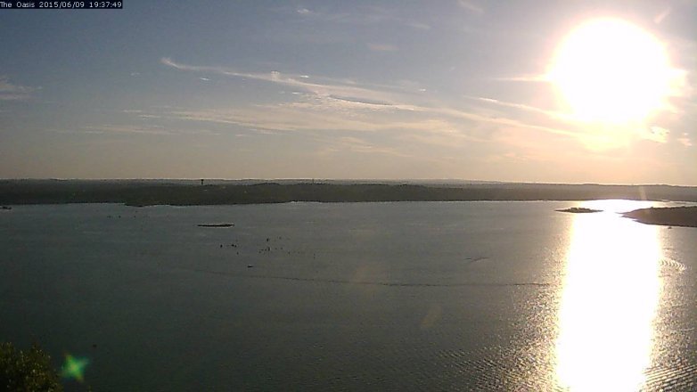 Lake Travis webcam, June 9, 2015 6:45 PM CT
