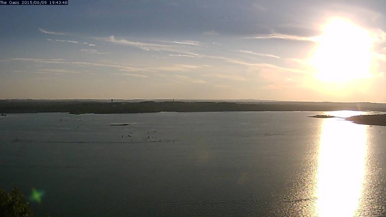 Lake Travis webcam, June 9, 2015 6:50 PM CT