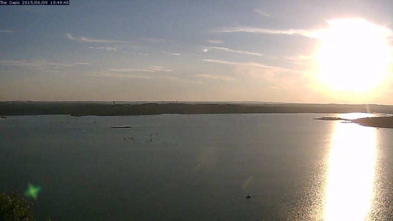 Lake Travis webcam, June 9, 2015 6:55 PM CT