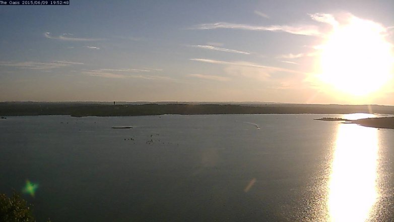 Lake Travis webcam, June 9, 2015 7:00 PM CT