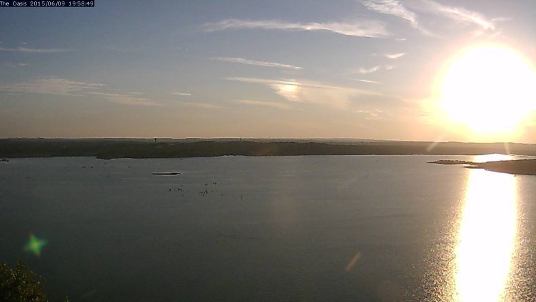 Lake Travis webcam, June 9, 2015 7:05 PM CT