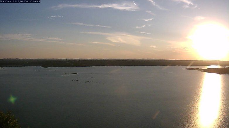 Lake Travis webcam, June 9, 2015 7:10 PM CT