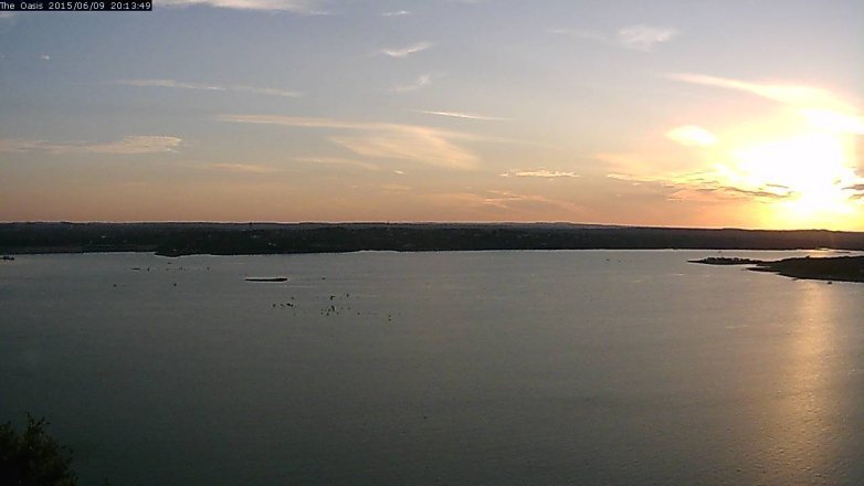 Lake Travis webcam, June 9, 2015 7:20 PM CT