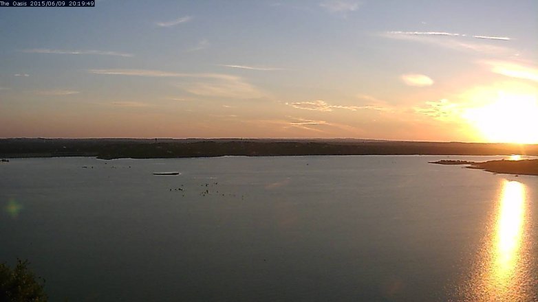 Lake Travis webcam, June 9, 2015 7:25 PM CT