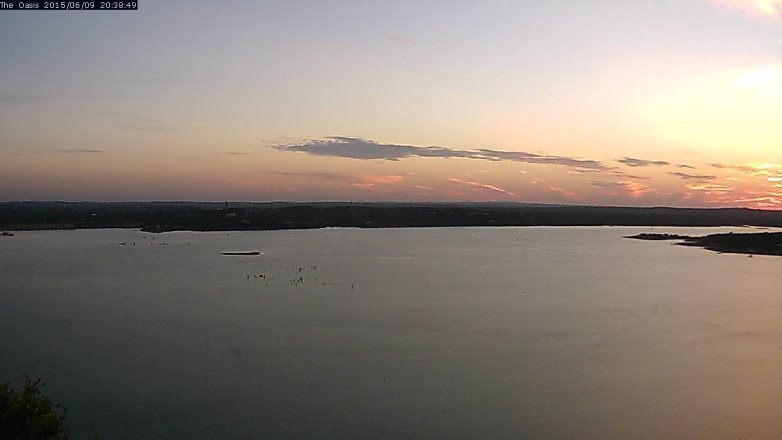 Lake Travis webcam, June 9, 2015 7:45 PM CT