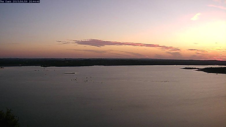 Lake Travis webcam, June 9, 2015 7:50 PM CT