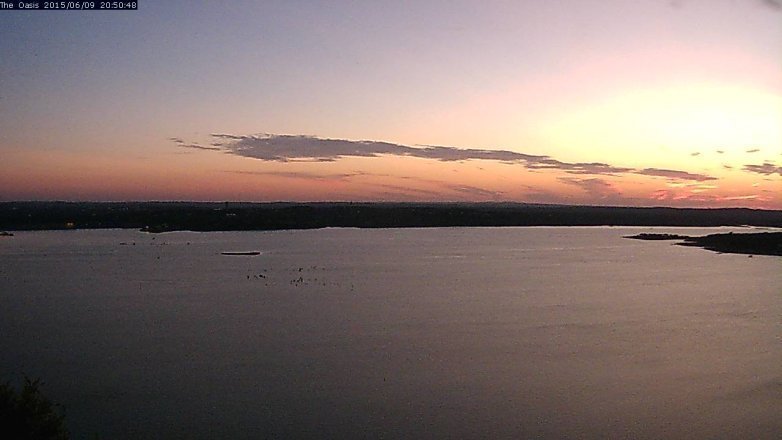 Lake Travis webcam, June 9, 2015 7:55 PM CT