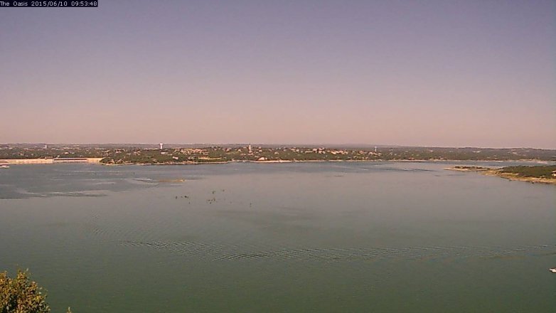Lake Travis webcam, June 10, 2015 9:00 AM CT