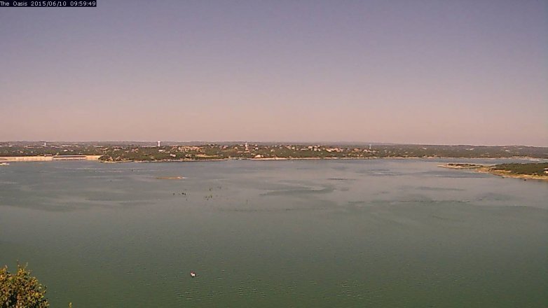Lake Travis webcam, June 10, 2015 9:05 AM CT