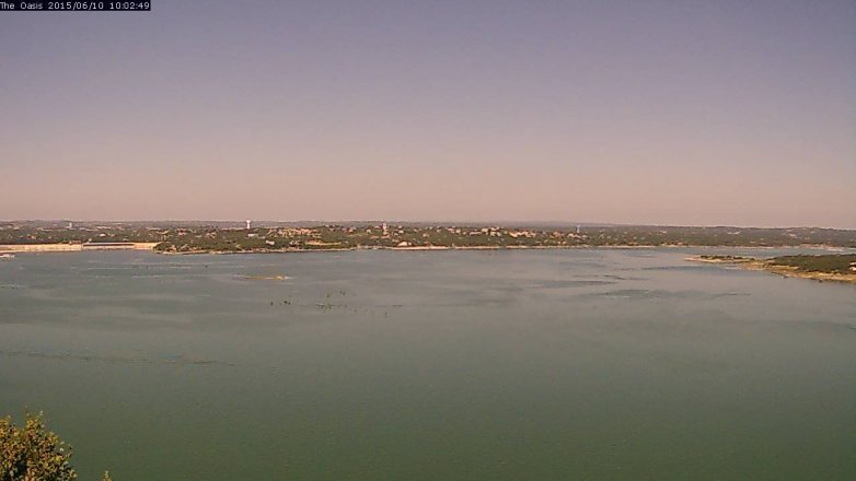 Lake Travis webcam, June 10, 2015 9:10 AM CT
