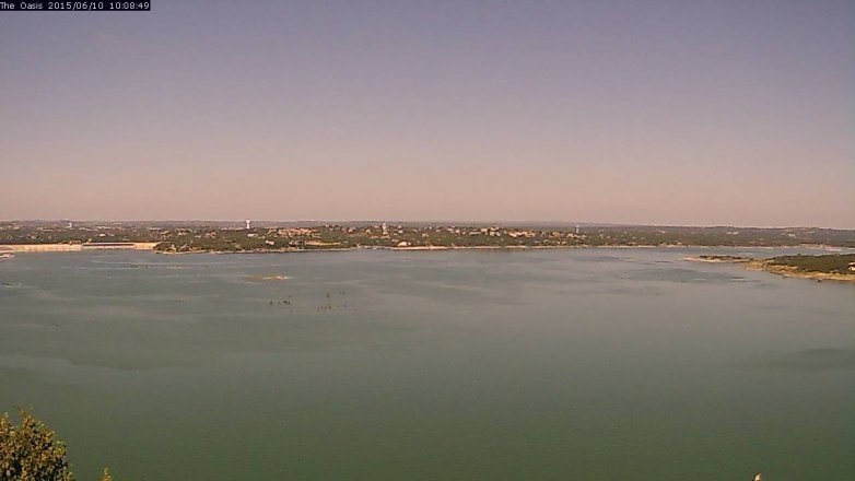 Lake Travis webcam, June 10, 2015 9:15 AM CT