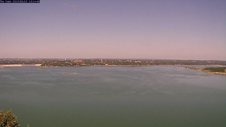 Lake Travis webcam, June 10, 2015 9:20 AM CT