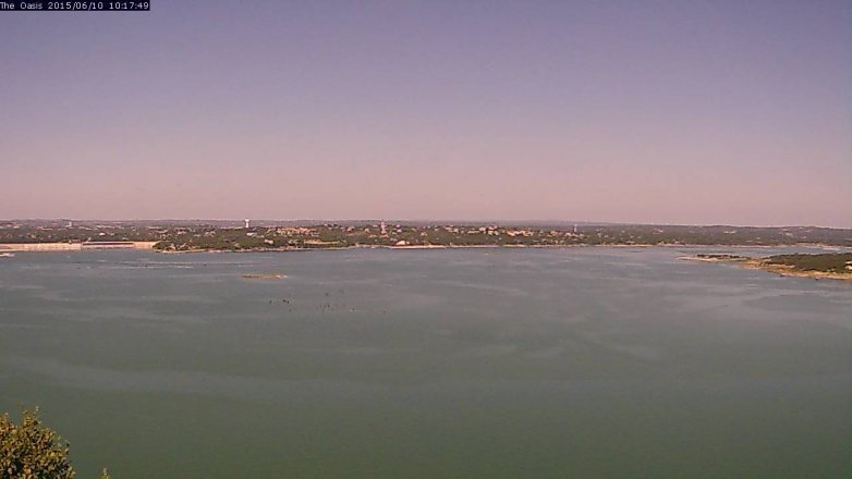 Lake Travis webcam, June 10, 2015 9:25 AM CT