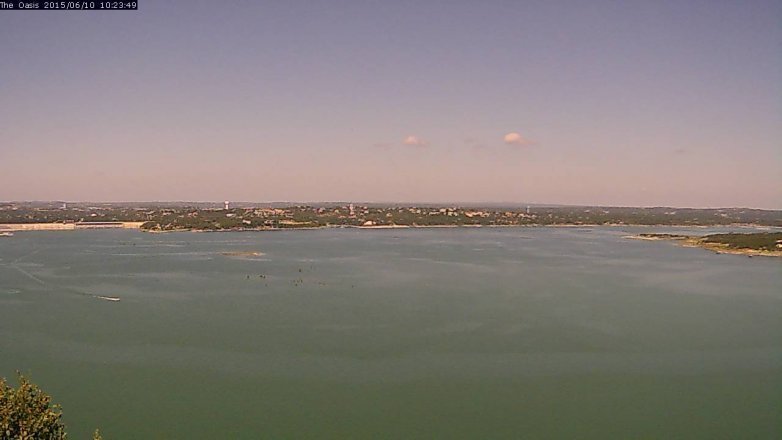 Lake Travis webcam, June 10, 2015 9:30 AM CT