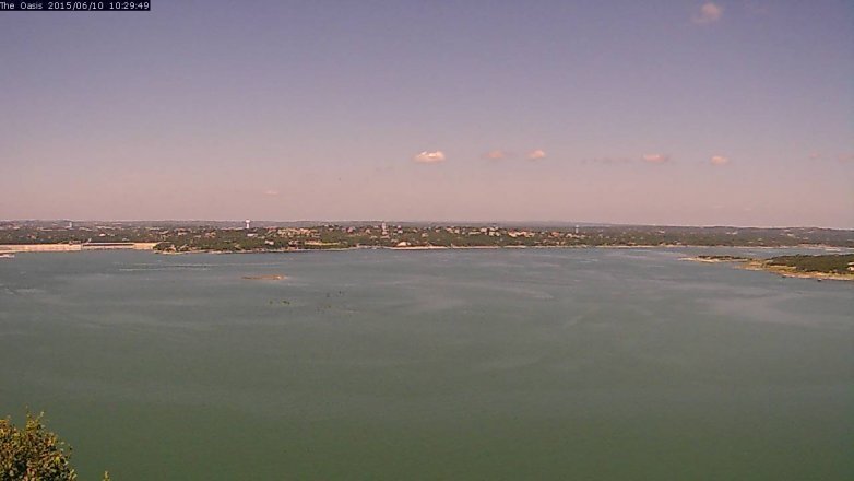 Lake Travis webcam, June 10, 2015 9:35 AM CT