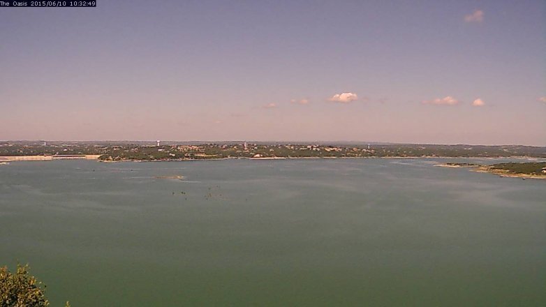 Lake Travis webcam, June 10, 2015 9:40 AM CT