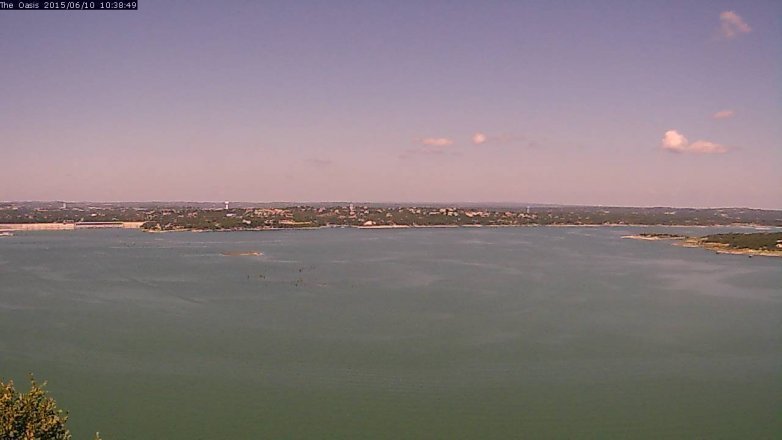 Lake Travis webcam, June 10, 2015 9:45 AM CT
