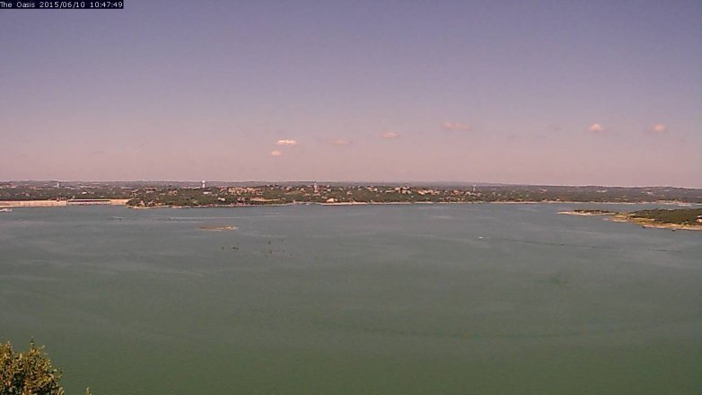 Lake Travis webcam, June 10, 2015 9:55 AM CT