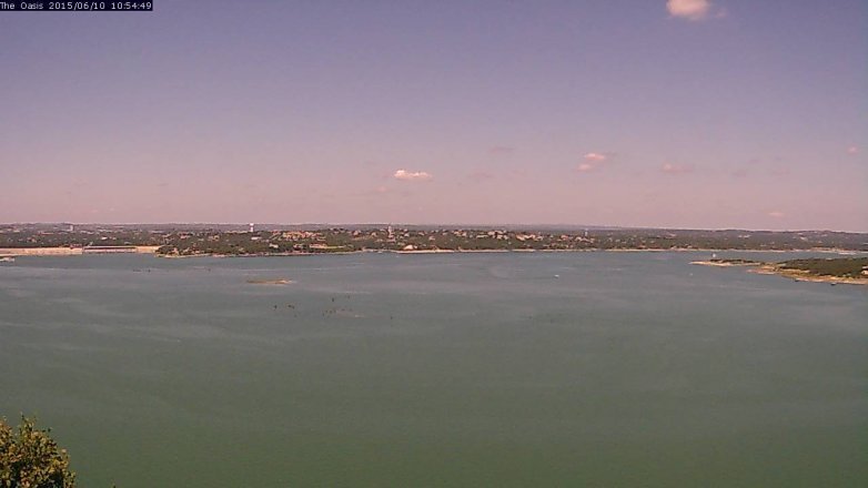 Lake Travis webcam, June 10, 2015 10:00 AM CT