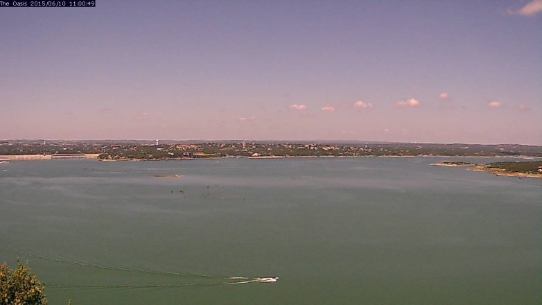 Lake Travis webcam, June 10, 2015 10:05 AM CT