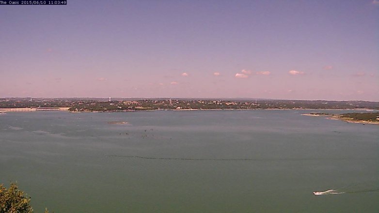 Lake Travis webcam, June 10, 2015 10:10 AM CT