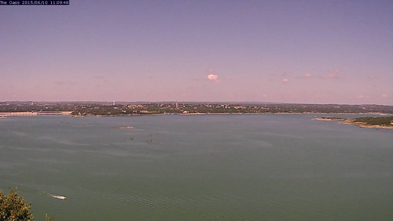 Lake Travis webcam, June 10, 2015 10:15 AM CT