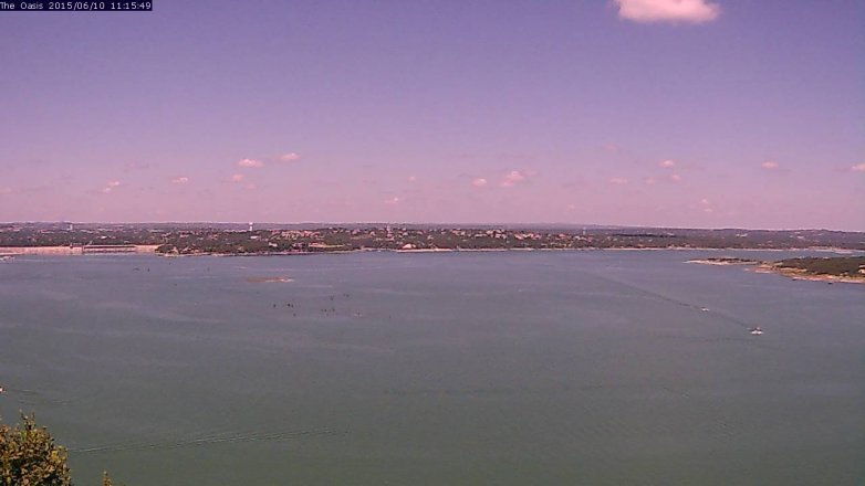 Lake Travis webcam, June 10, 2015 10:20 AM CT