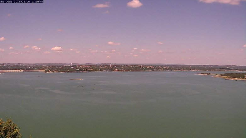 Lake Travis webcam, June 10, 2015 10:35 AM CT