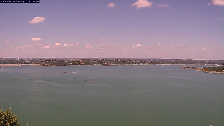 Lake Travis webcam, June 10, 2015 10:40 AM CT