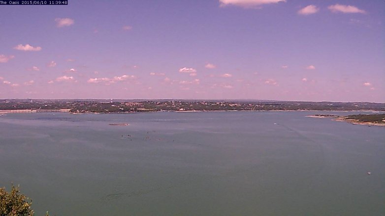Lake Travis webcam, June 10, 2015 10:45 AM CT