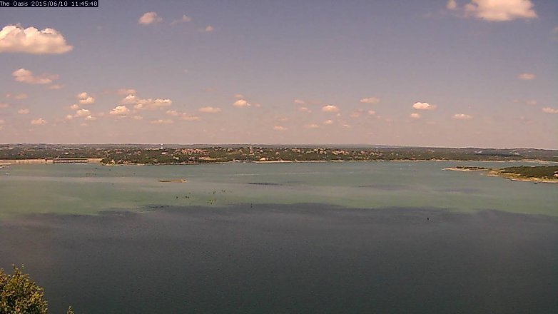 Lake Travis webcam, June 10, 2015 10:50 AM CT