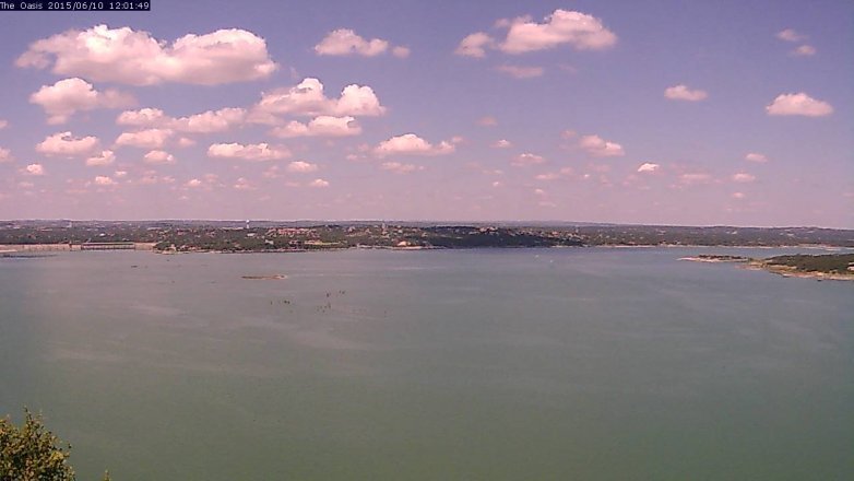Lake Travis webcam, June 10, 2015 11:05 AM CT
