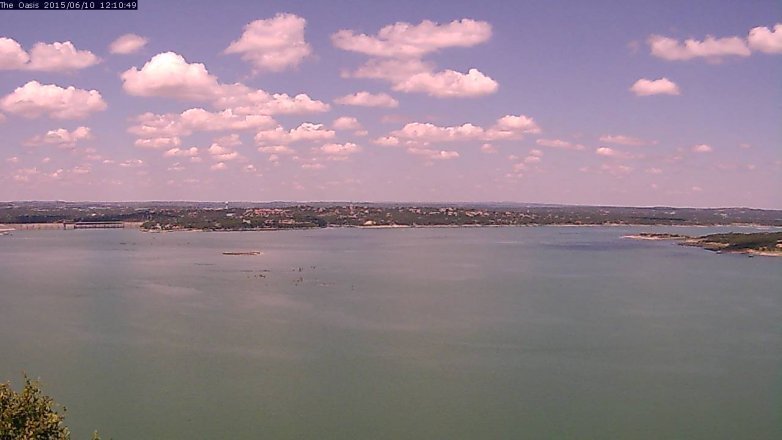 Lake Travis webcam, June 10, 2015 11:15 AM CT