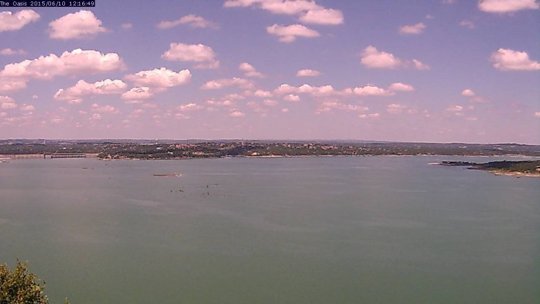 Lake Travis webcam, June 10, 2015 11:20 AM CT