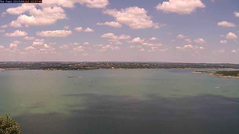 Lake Travis webcam, June 10, 2015 11:45 AM CT