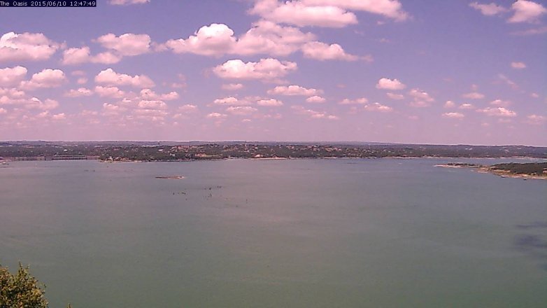 Lake Travis webcam, June 10, 2015 11:55 AM CT