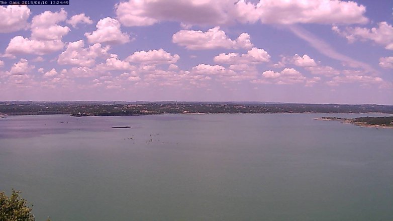 Lake Travis webcam, June 10, 2015 12:30 PM CT