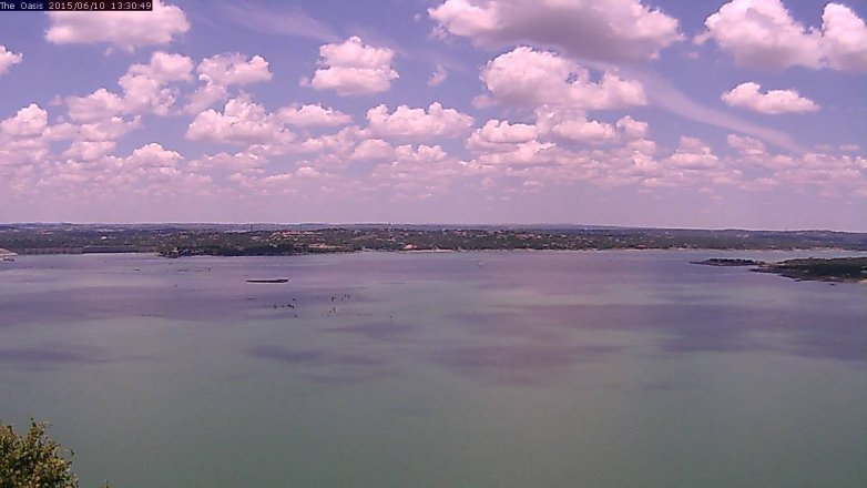 Lake Travis webcam, June 10, 2015 12:35 PM CT