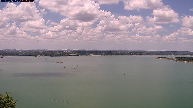 Lake Travis webcam, June 10, 2015 12:55 PM CT