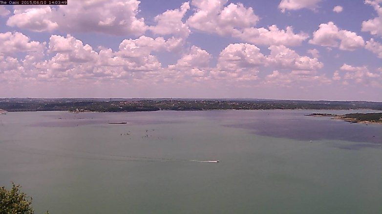 Lake Travis webcam, June 10, 2015 1:10 PM CT