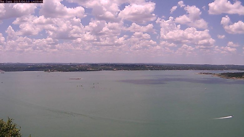 Lake Travis webcam, June 10, 2015 1:15 PM CT