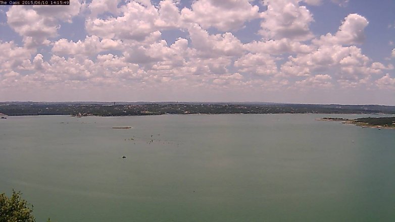 Lake Travis webcam, June 10, 2015 1:20 PM CT