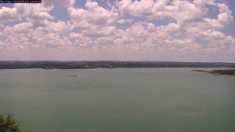 Lake Travis webcam, June 10, 2015 1:25 PM CT