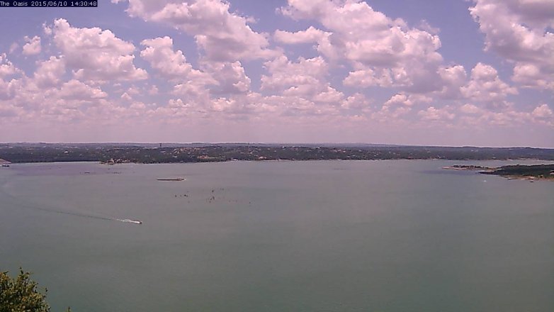 Lake Travis webcam, June 10, 2015 1:35 PM CT
