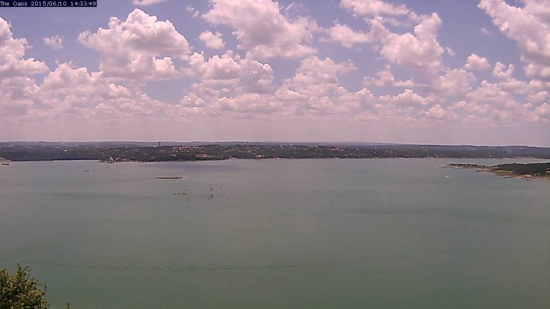 Lake Travis webcam, June 10, 2015 1:40 PM CT