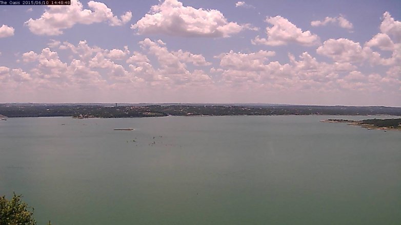 Lake Travis webcam, June 10, 2015 1:55 PM CT