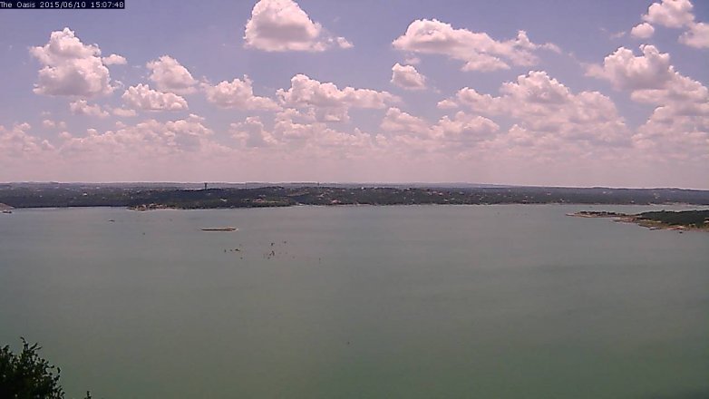 Lake Travis webcam, June 10, 2015 2:15 PM CT