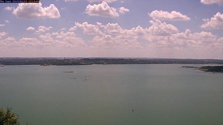 Lake Travis webcam, June 10, 2015 2:25 PM CT