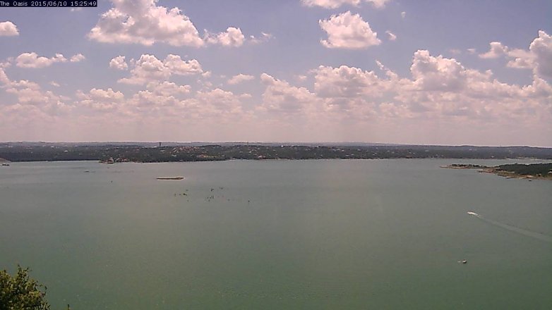 Lake Travis webcam, June 10, 2015 2:30 PM CT