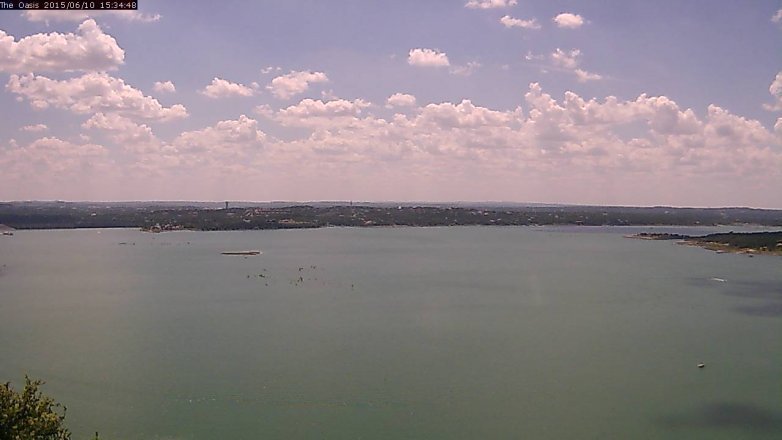 Lake Travis webcam, June 10, 2015 2:40 PM CT